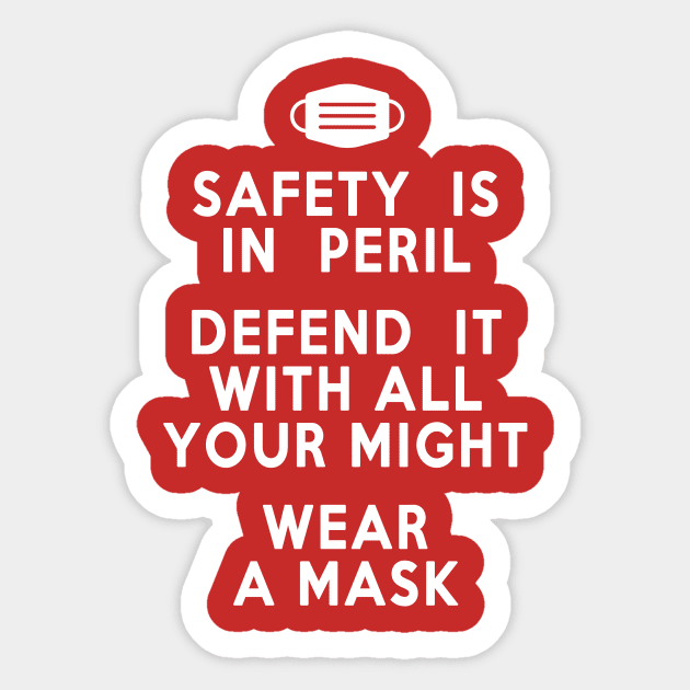 Wear a Mask (red) Sticker by haberdasher92